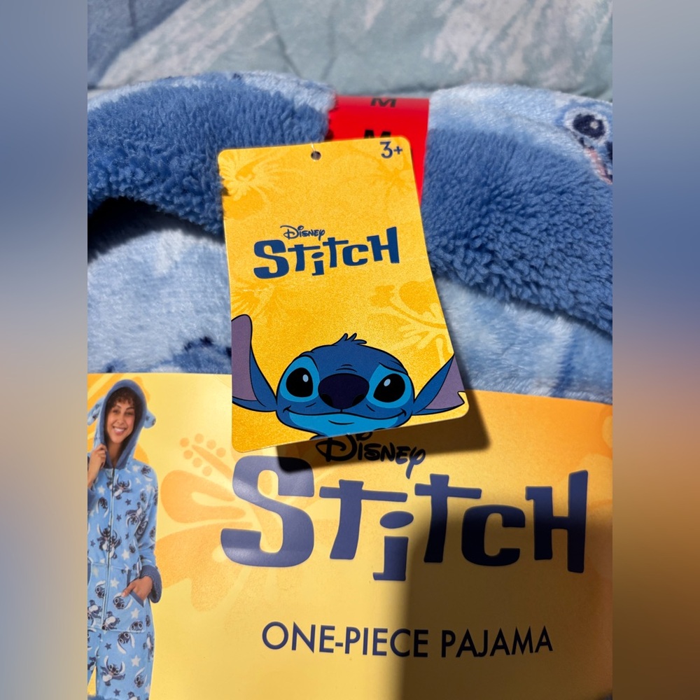 Disney Blue Stitch Pajama Onesie - Picture 7 of 8